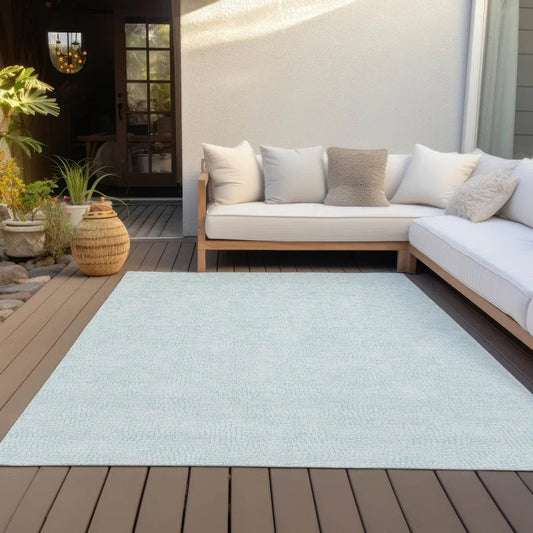 Eleya Blue Washable Indoor-Outdoor Rug-Outdoor Rugs-LOOMLAN Rugs-LOOMLAN