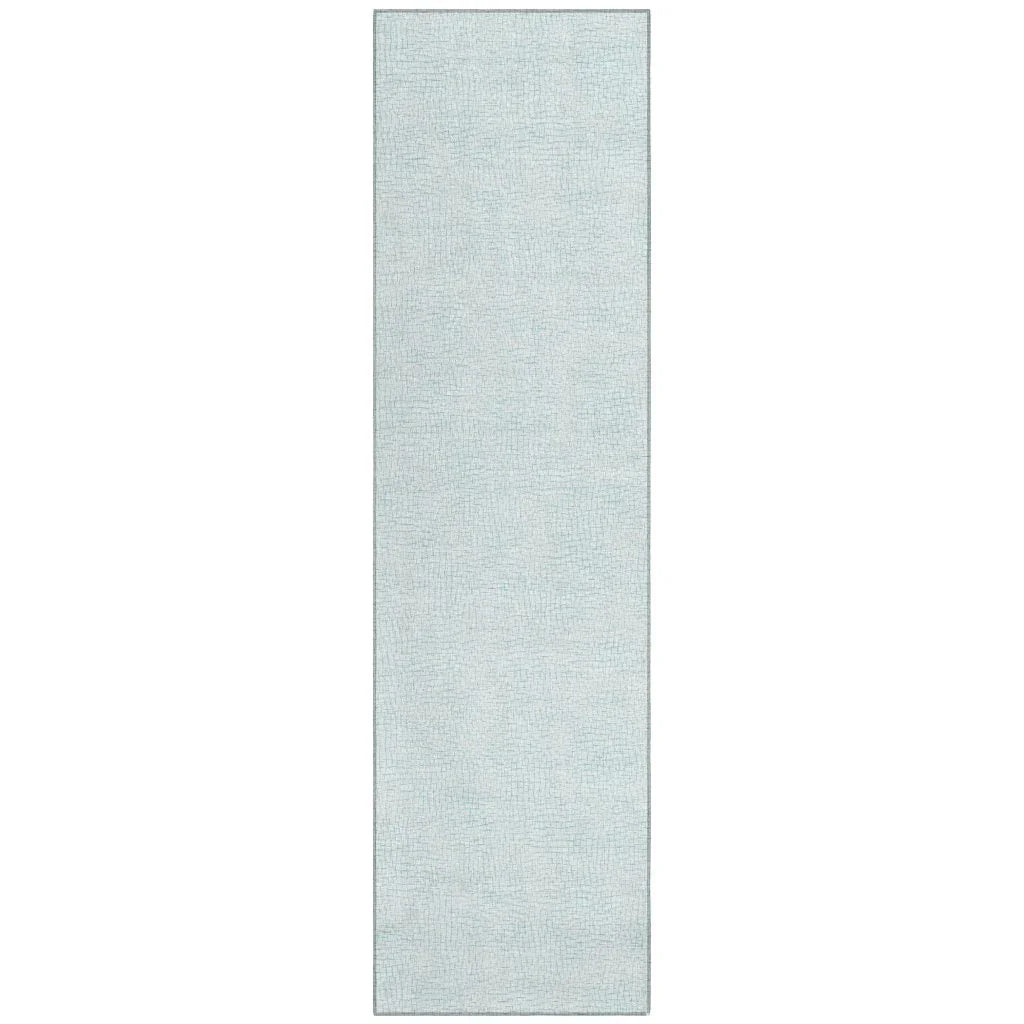 Eleya Blue Washable Indoor-Outdoor Rug-Outdoor Rugs-LOOMLAN Rugs-2'3" x 7'6"-LOOMLAN