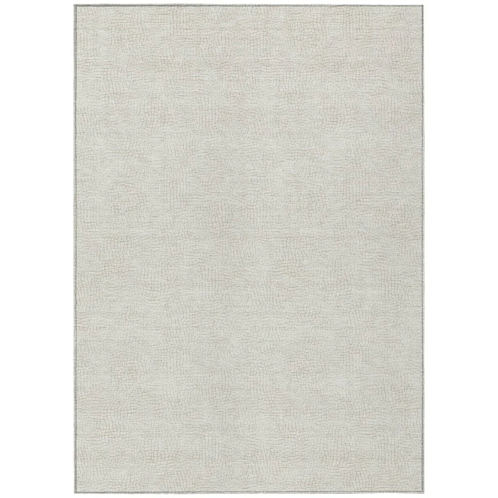 Eleya Brown Washable Indoor-Outdoor Rug-Outdoor Rugs-LOOMLAN Rugs-2'6" x 3'10"-LOOMLAN