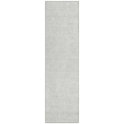 Eleya Gray Washable Indoor-Outdoor Rug-Outdoor Rugs-LOOMLAN Rugs-2'3" x 7'6"-LOOMLAN