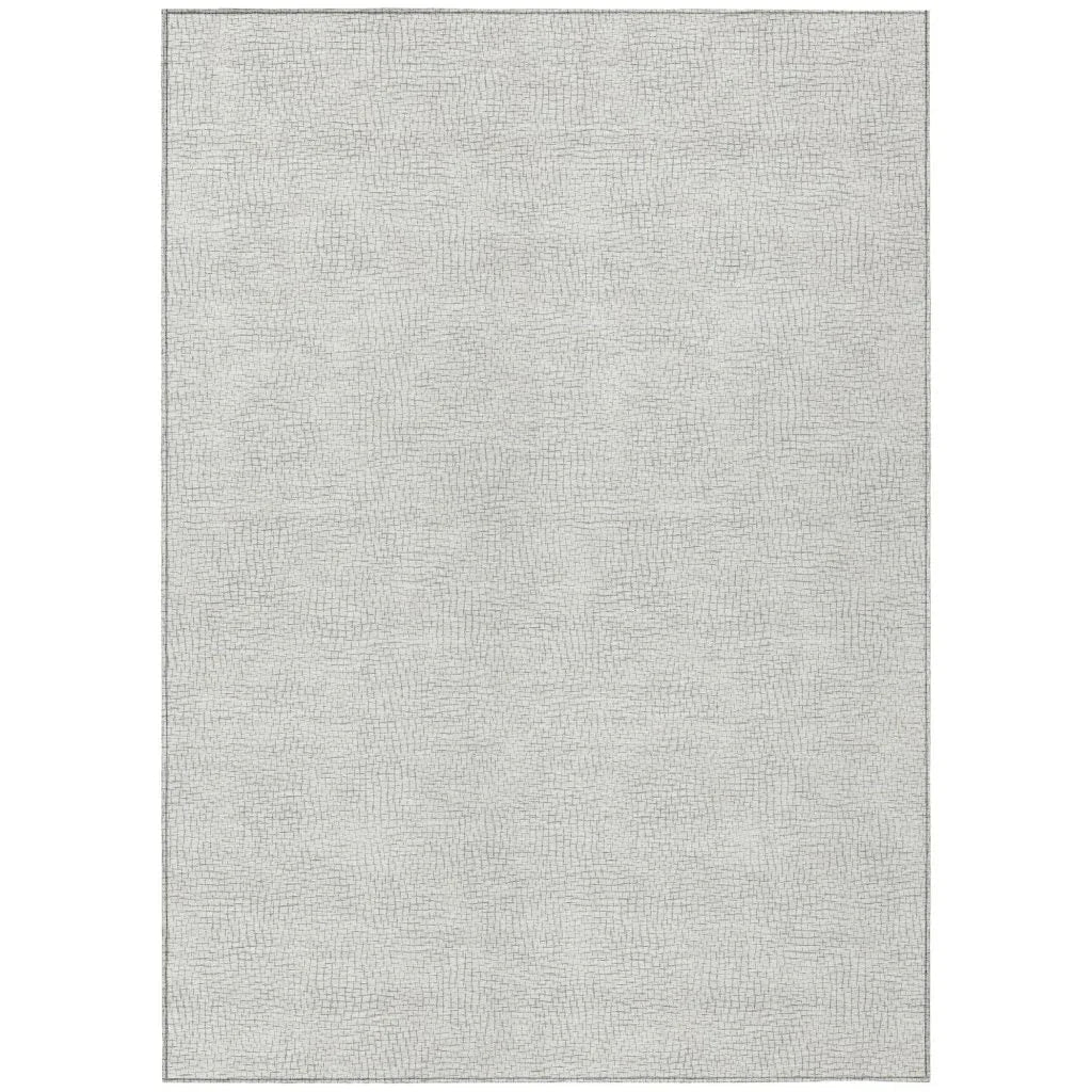 Eleya Gray Washable Indoor-Outdoor Rug-Outdoor Rugs-LOOMLAN Rugs-2'6" x 3'10"-LOOMLAN