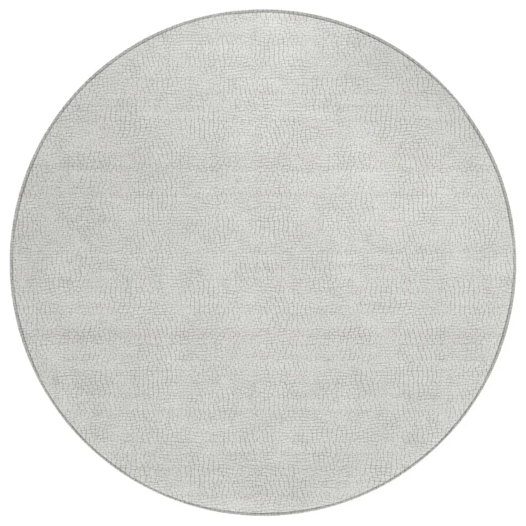 Eleya Gray Washable Indoor-Outdoor Rug-Outdoor Rugs-LOOMLAN Rugs-8' x 8'-LOOMLAN