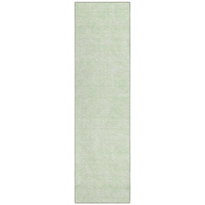 Eleya Green Washable Indoor-Outdoor Rug-Outdoor Rugs-LOOMLAN Rugs-2'3" x 7'6"-LOOMLAN