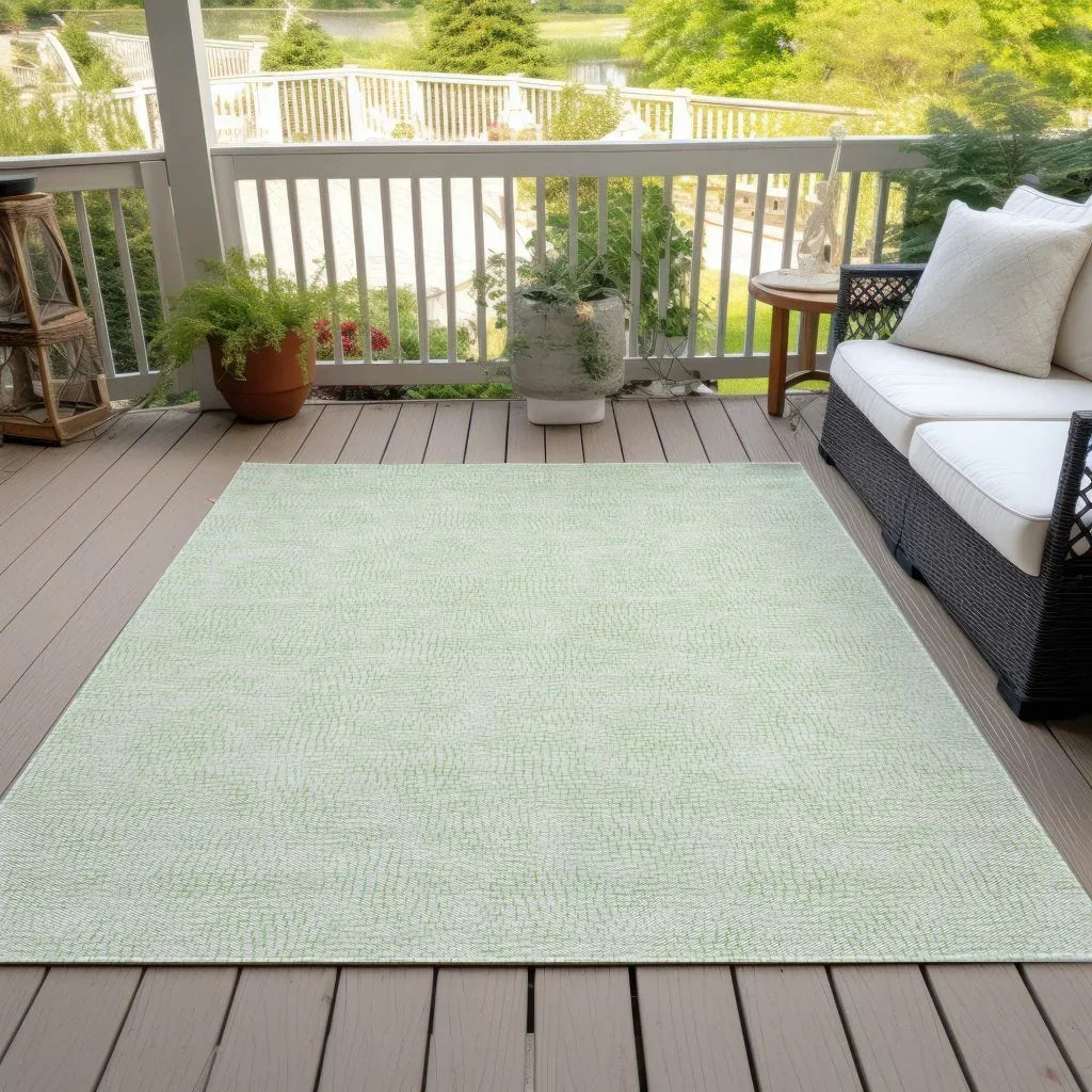 Eleya Green Washable Indoor-Outdoor Rug-Outdoor Rugs-LOOMLAN Rugs-LOOMLAN