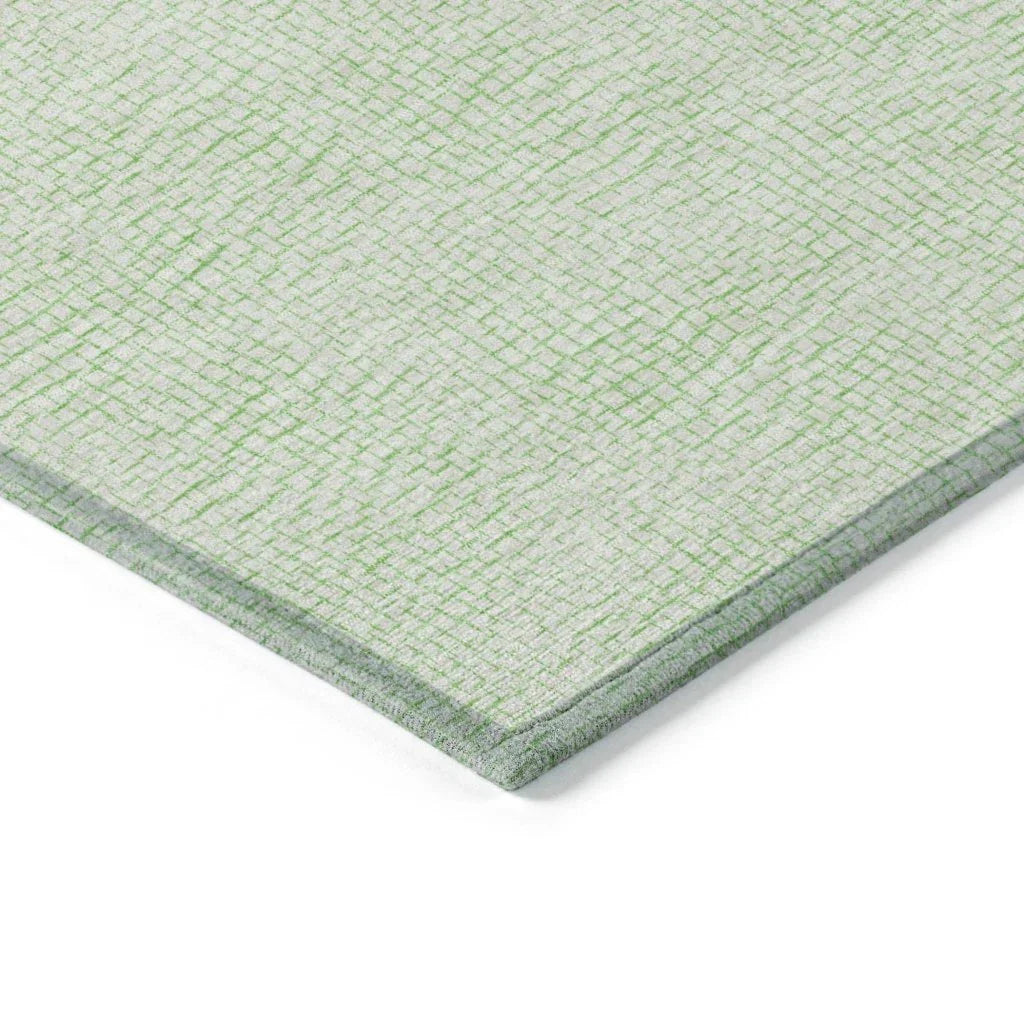 Eleya Green Washable Indoor-Outdoor Rug-Outdoor Rugs-LOOMLAN Rugs-LOOMLAN