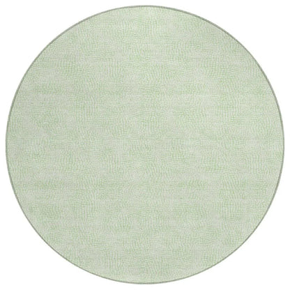 Eleya Green Washable Indoor-Outdoor Rug-Outdoor Rugs-LOOMLAN Rugs-8' x 8'-LOOMLAN
