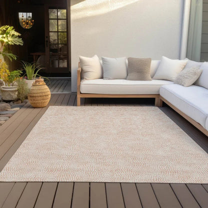 Eleya Orange Washable Indoor-Outdoor Rug-Outdoor Rugs-LOOMLAN Rugs-LOOMLAN