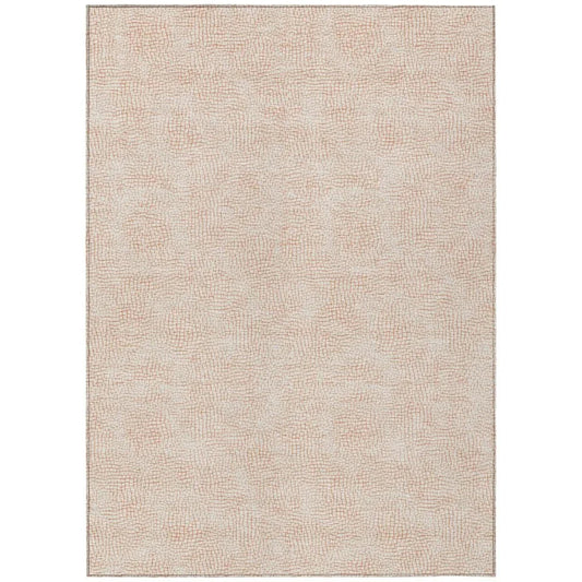 Eleya Orange Washable Indoor-Outdoor Rug-Outdoor Rugs-LOOMLAN Rugs-2'6" x 3'10"-LOOMLAN