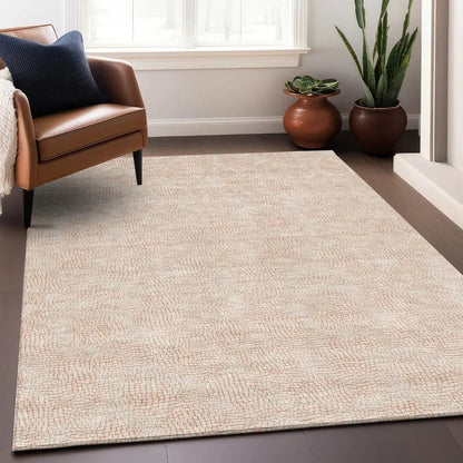 Eleya Orange Washable Indoor-Outdoor Rug-Outdoor Rugs-LOOMLAN Rugs-LOOMLAN
