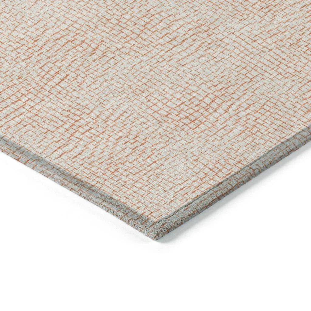 Eleya Orange Washable Indoor-Outdoor Rug-Outdoor Rugs-LOOMLAN Rugs-LOOMLAN