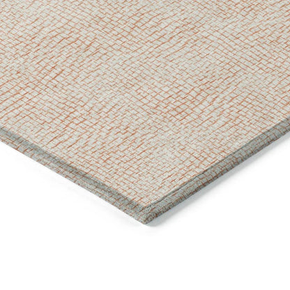 Eleya Orange Washable Indoor-Outdoor Rug-Outdoor Rugs-LOOMLAN Rugs-LOOMLAN