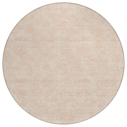 Eleya Orange Washable Indoor-Outdoor Rug-Outdoor Rugs-LOOMLAN Rugs-8' x 8'-LOOMLAN