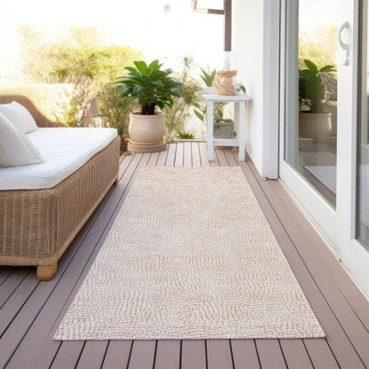 Eleya Orange Washable Indoor-Outdoor Rug-Outdoor Rugs-LOOMLAN Rugs-LOOMLAN
