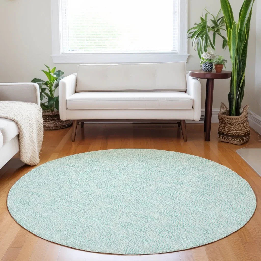 Eleya Teal Washable Indoor-Outdoor Rug-Outdoor Rugs-LOOMLAN Rugs-LOOMLAN