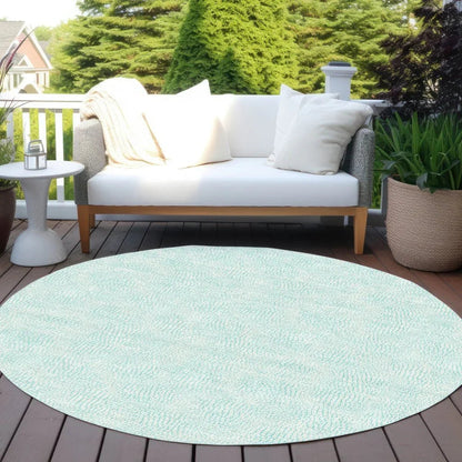 Eleya Teal Washable Indoor-Outdoor Rug-Outdoor Rugs-LOOMLAN Rugs-LOOMLAN