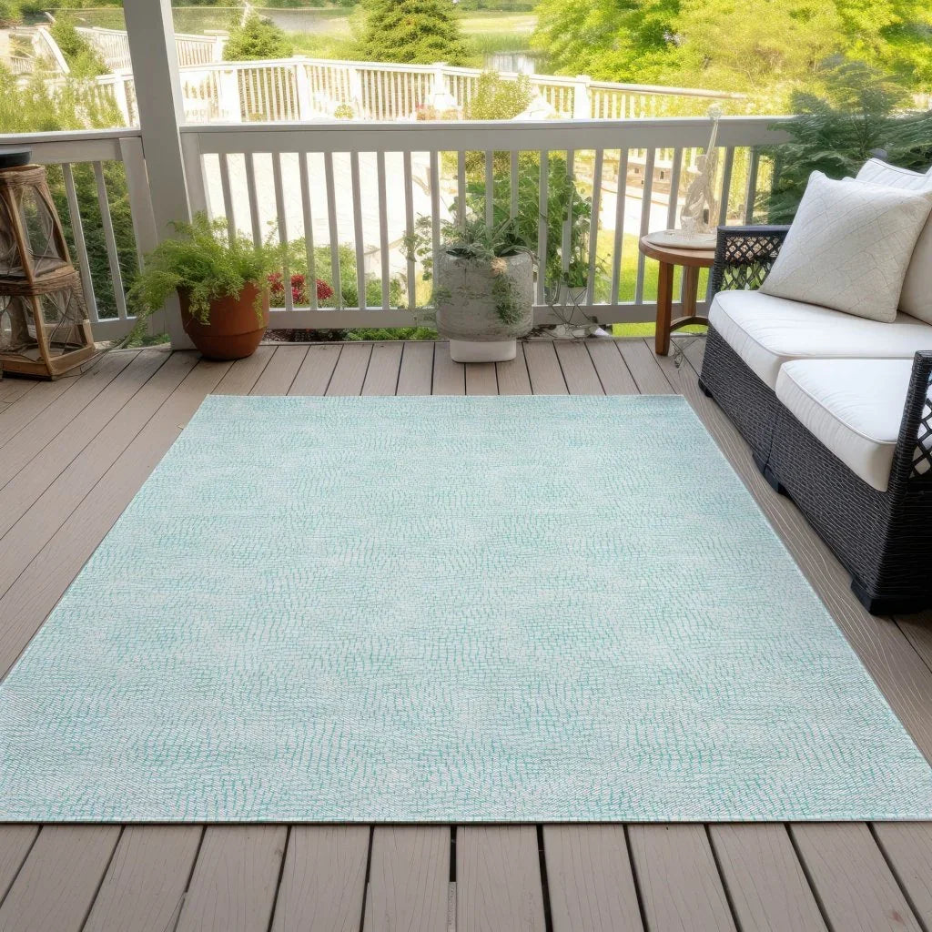 Eleya Teal Washable Indoor-Outdoor Rug-Outdoor Rugs-LOOMLAN Rugs-LOOMLAN