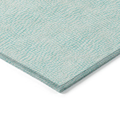 Eleya Teal Washable Indoor-Outdoor Rug-Outdoor Rugs-LOOMLAN Rugs-LOOMLAN