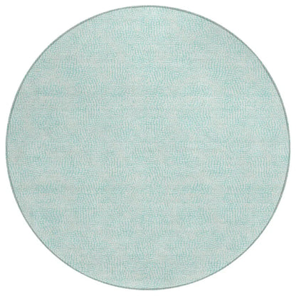 Eleya Teal Washable Indoor-Outdoor Rug-Outdoor Rugs-LOOMLAN Rugs-8' x 8'-LOOMLAN