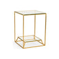 Elgin Clear Glass Top Square Side Table - LOOMLAN - Chelsea House - Side Tables