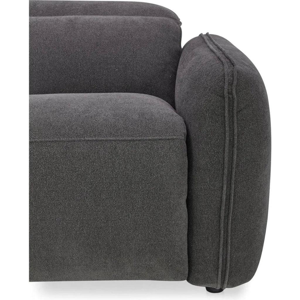 Eli Power Performance Fabric & Wood Dark Grey Recliner Arm Chair - LOOMLAN - Moe's Home - Sofas & Loveseats