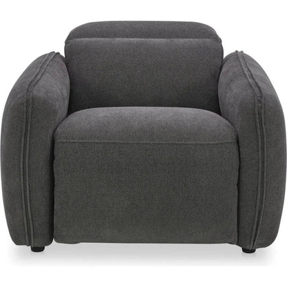 Eli Power Performance Fabric & Wood Dark Grey Recliner Arm Chair - LOOMLAN - Moe's Home - Sofas & Loveseats