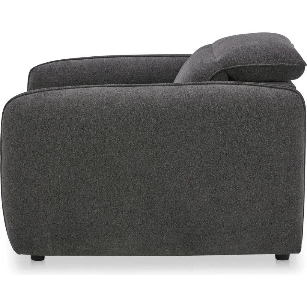 Eli Power Performance Fabric & Wood Dark Grey Recliner Arm Chair - LOOMLAN - Moe's Home - Sofas & Loveseats