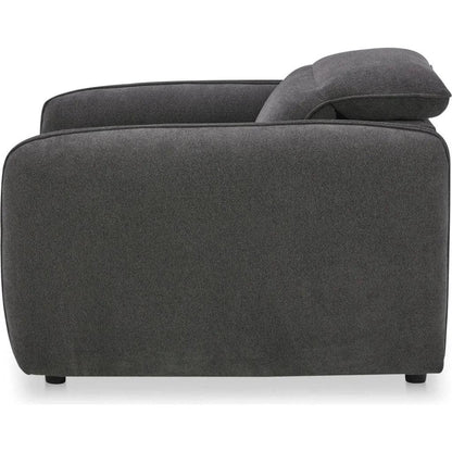 Eli Power Performance Fabric & Wood Dark Grey Recliner Arm Chair - LOOMLAN - Moe's Home - Sofas & Loveseats