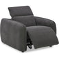Eli Power Performance Fabric & Wood Dark Grey Recliner Arm Chair - LOOMLAN - Moe's Home - Sofas & Loveseats