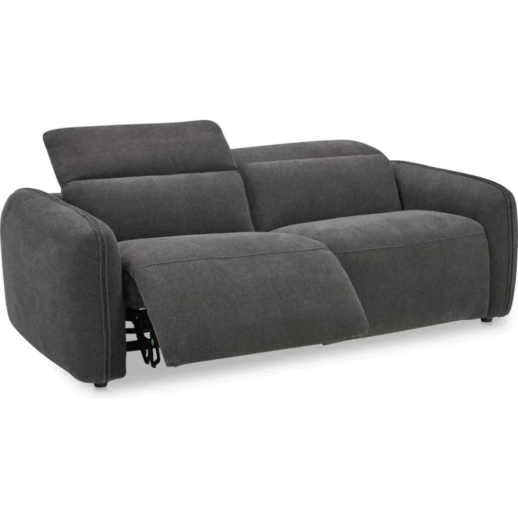 Eli Power Performance Fabric & Wood Dark Grey Recliner Sofa - LOOMLAN - Moe's Home - Sofas & Loveseats