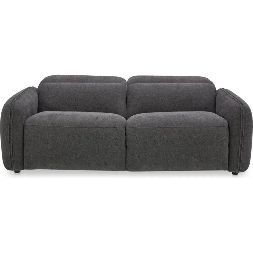 Eli Power Performance Fabric & Wood Dark Grey Recliner Sofa - LOOMLAN - Moe's Home - Sofas & Loveseats
