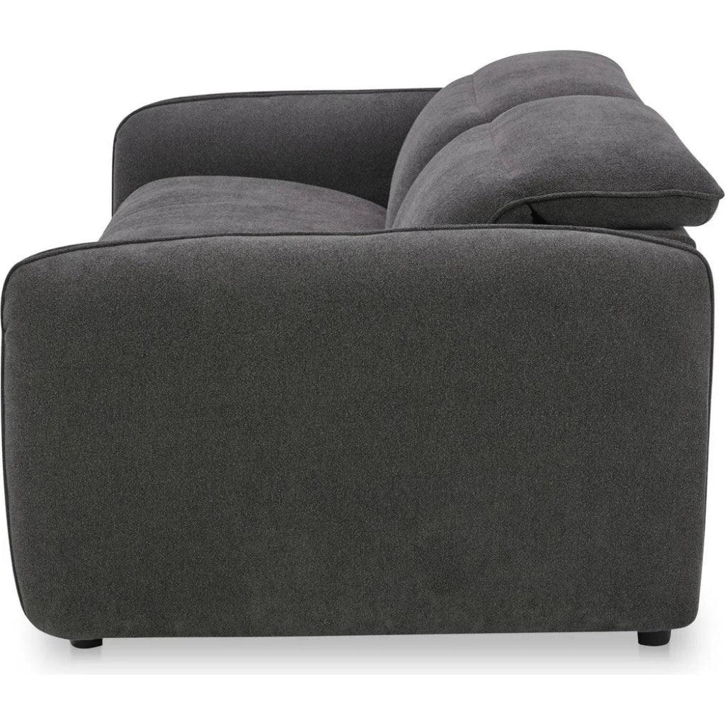 Eli Power Performance Fabric & Wood Dark Grey Recliner Sofa - LOOMLAN - Moe's Home - Sofas & Loveseats