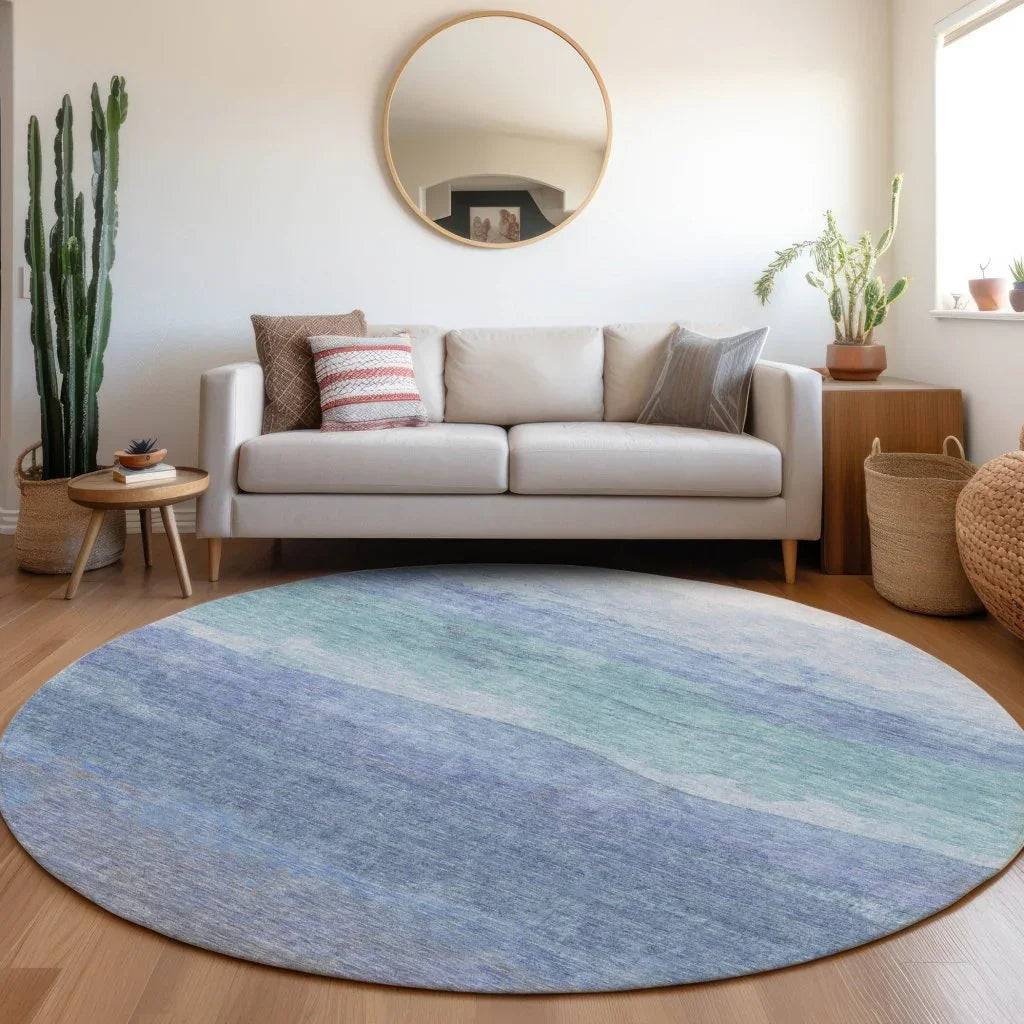 Elien Blue Washable Indoor - Outdoor Rug - LOOMLAN - LOOMLAN Rugs - Outdoor Rugs