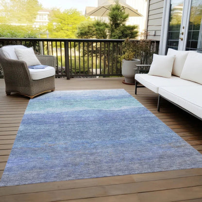 Elien Blue Washable Indoor - Outdoor Rug - LOOMLAN - LOOMLAN Rugs - Outdoor Rugs