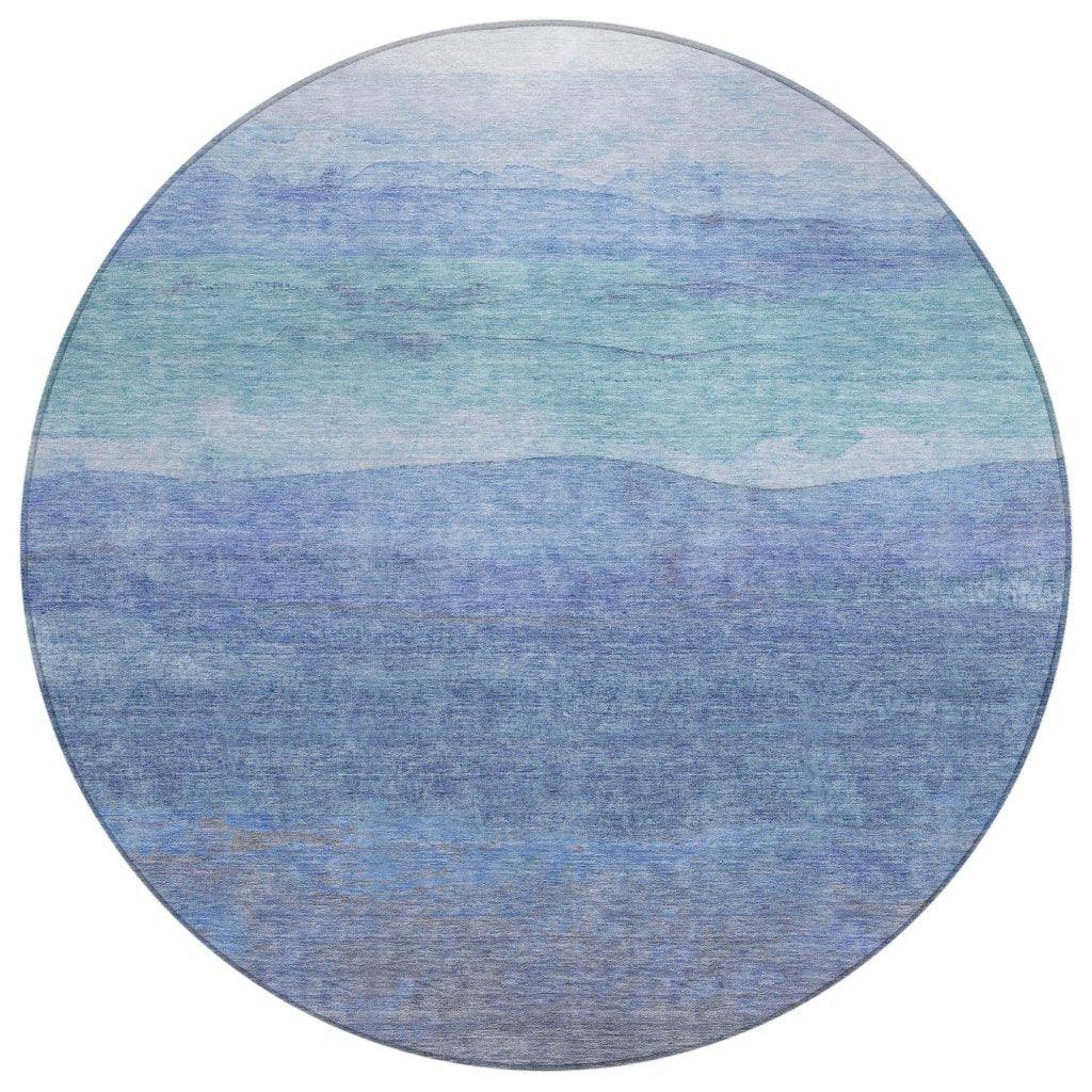 Elien Blue Washable Indoor - Outdoor Rug - LOOMLAN - LOOMLAN Rugs - Outdoor Rugs