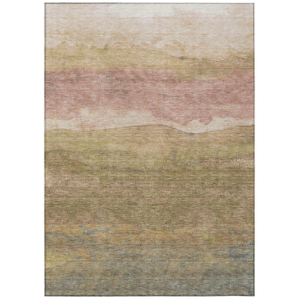 Elien Brown Washable Indoor - Outdoor Rug - LOOMLAN - LOOMLAN Rugs - Outdoor Rugs