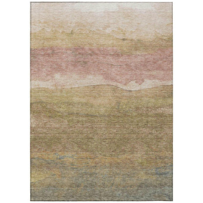 Elien Brown Washable Indoor - Outdoor Rug - LOOMLAN - LOOMLAN Rugs - Outdoor Rugs
