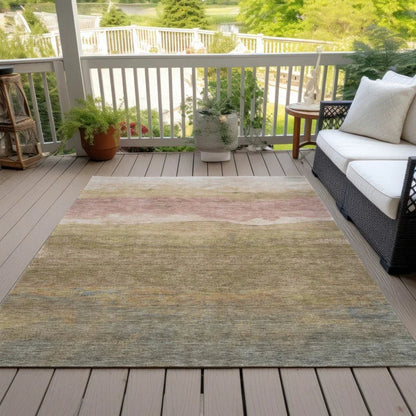 Elien Brown Washable Indoor - Outdoor Rug - LOOMLAN - LOOMLAN Rugs - Outdoor Rugs