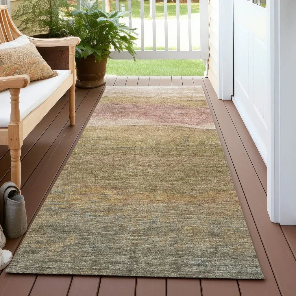 Elien Brown Washable Indoor - Outdoor Rug - LOOMLAN - LOOMLAN Rugs - Outdoor Rugs