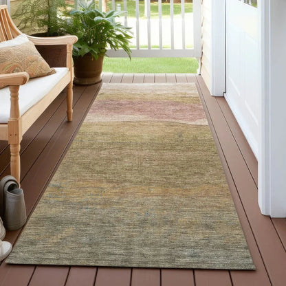 Elien Brown Washable Indoor - Outdoor Rug - LOOMLAN - LOOMLAN Rugs - Outdoor Rugs