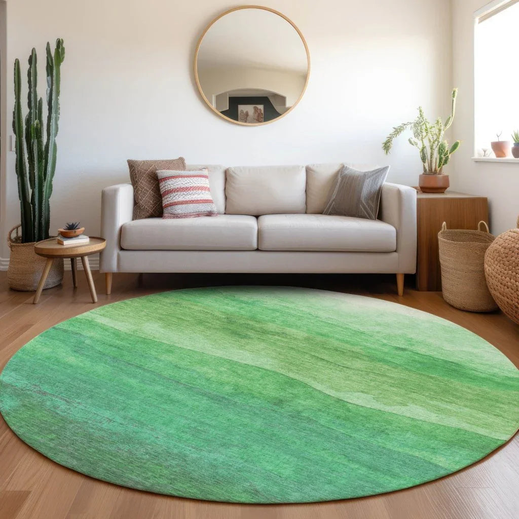 Elien Green Washable Indoor - Outdoor Rug - LOOMLAN - LOOMLAN Rugs - Outdoor Rugs
