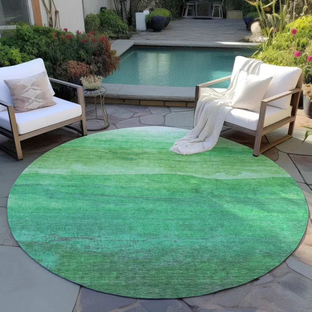 Elien Green Washable Indoor - Outdoor Rug - LOOMLAN - LOOMLAN Rugs - Outdoor Rugs