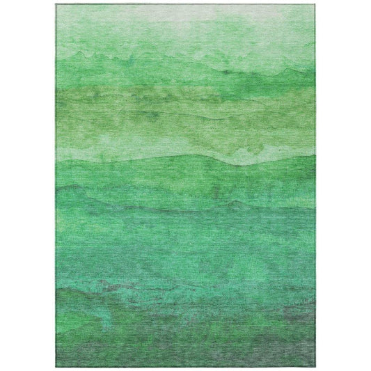 Elien Green Washable Indoor - Outdoor Rug - LOOMLAN - LOOMLAN Rugs - Outdoor Rugs