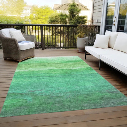 Elien Green Washable Indoor - Outdoor Rug - LOOMLAN - LOOMLAN Rugs - Outdoor Rugs