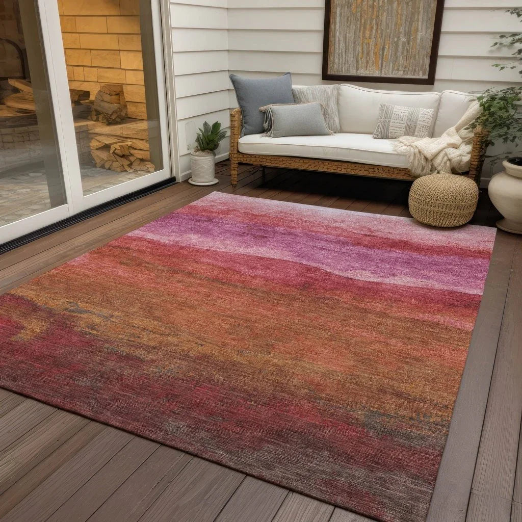 Elien Pink Washable Indoor - Outdoor Rug - LOOMLAN - LOOMLAN Rugs - Outdoor Rugs