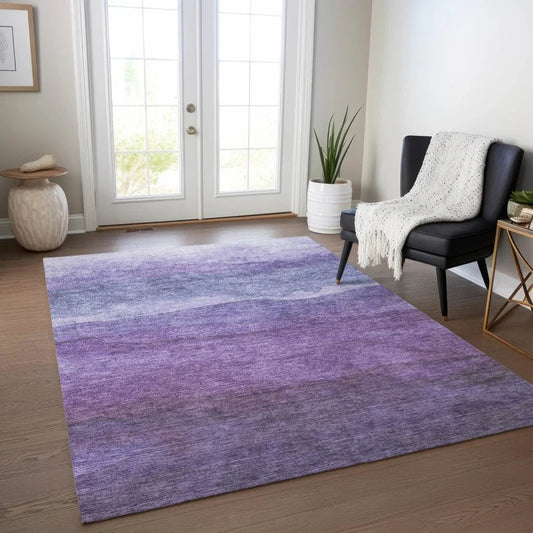 Elien Purple Washable Indoor - Outdoor Rug - LOOMLAN - LOOMLAN Rugs - Outdoor Rugs