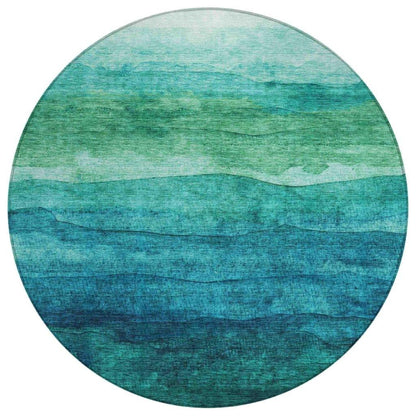 Elien Teal Washable Indoor - Outdoor Rug - LOOMLAN - LOOMLAN Rugs - Outdoor Rugs