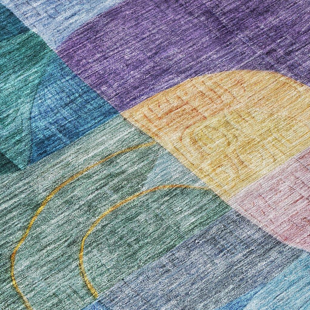 Elina Blue Washable Indoor-Outdoor Rug-Outdoor Rugs-LOOMLAN Rugs-LOOMLAN