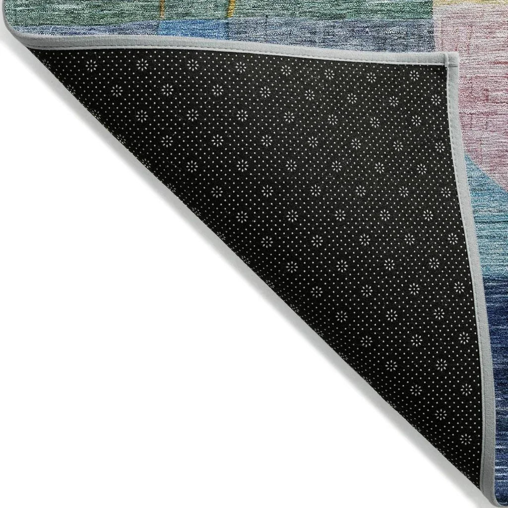 Elina Blue Washable Indoor-Outdoor Rug-Outdoor Rugs-LOOMLAN Rugs-LOOMLAN