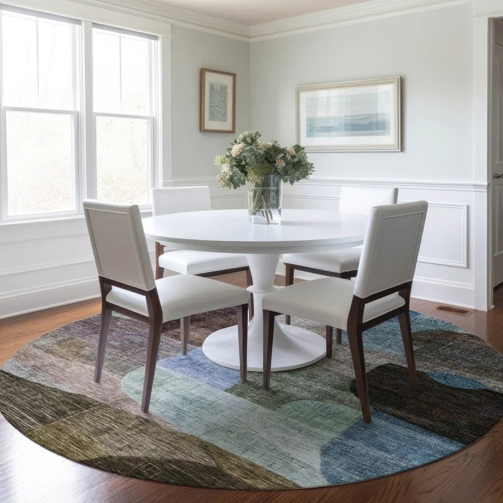 Elina Brown Washable Indoor-Outdoor Rug-Outdoor Rugs-LOOMLAN Rugs-LOOMLAN