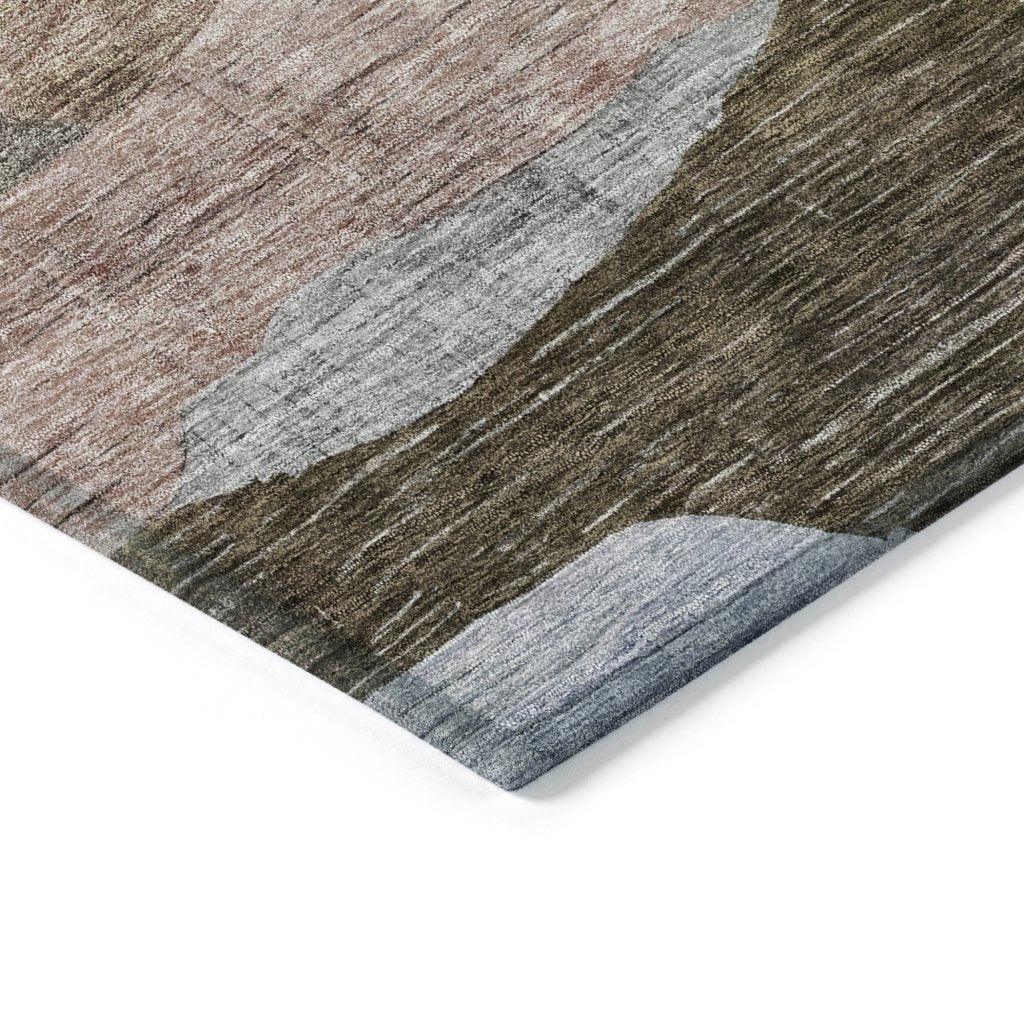 Elina Brown Washable Indoor-Outdoor Rug-Outdoor Rugs-LOOMLAN Rugs-LOOMLAN